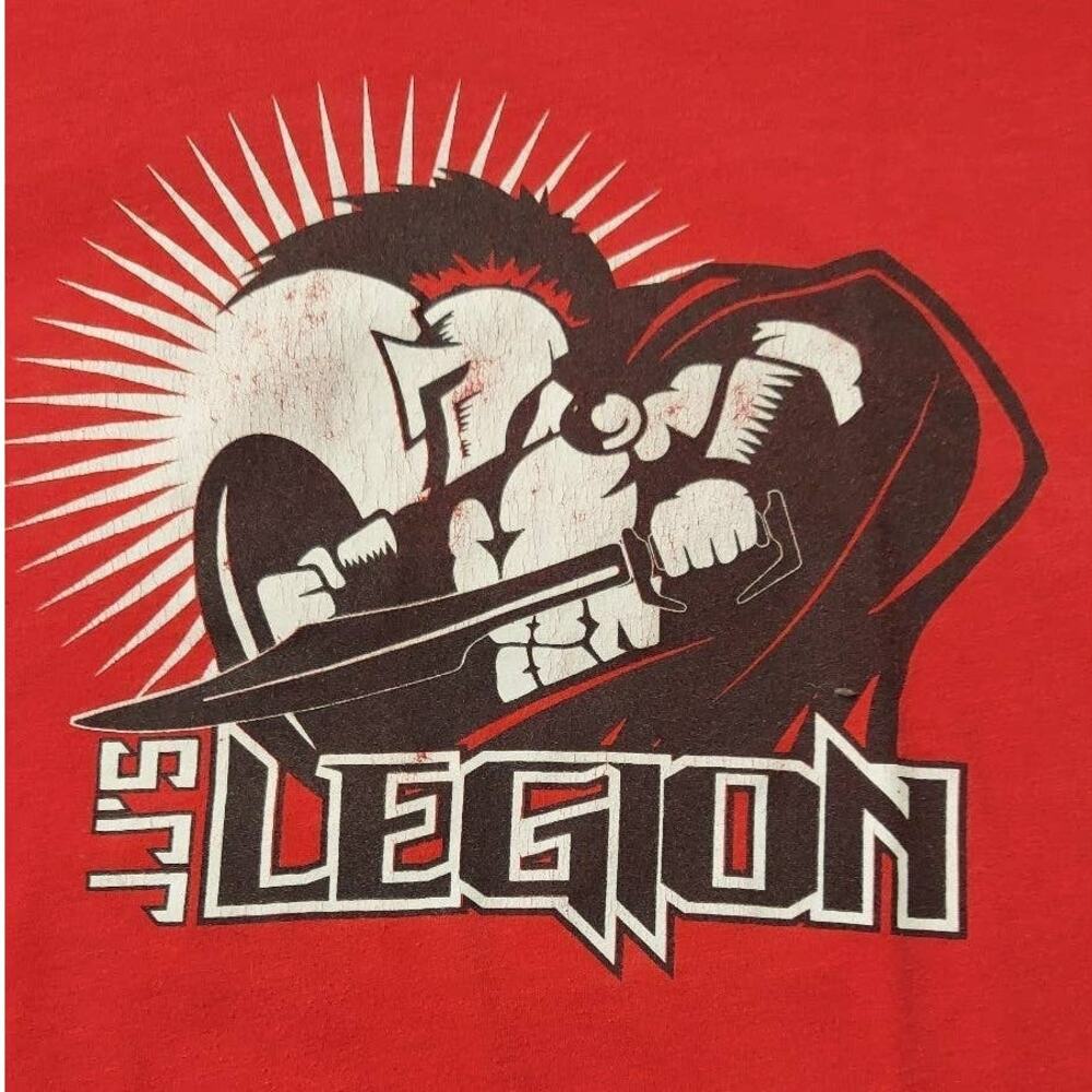 Graphic T-Shirt Mens Large JJs Legion Short Sleeve Red Tee